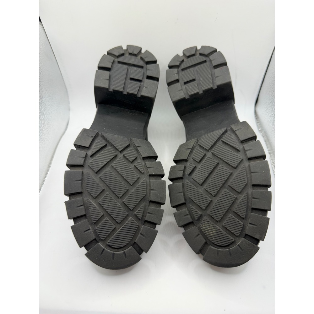 Madden Girl Hoxtonn Black Platform Lug Sole Chain Loafers Womens 8.5M HOXT02J1 - Picture 4 of 8